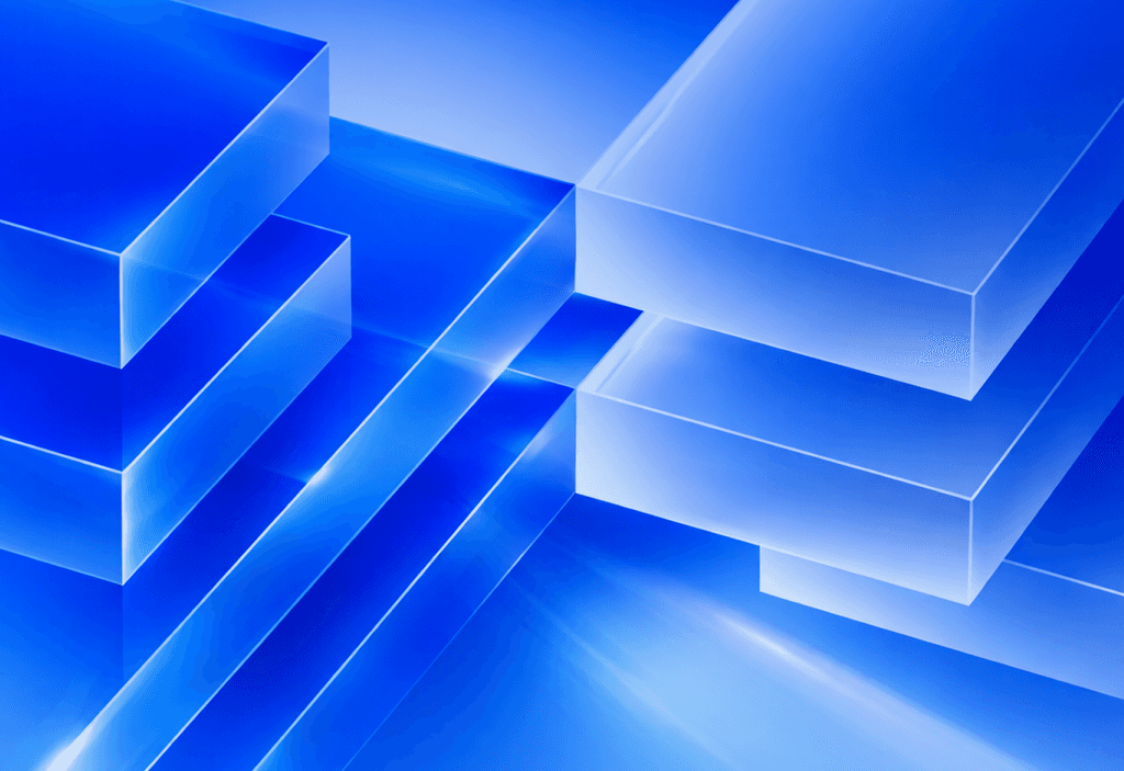 iVerse chat interface over an abstract blue background